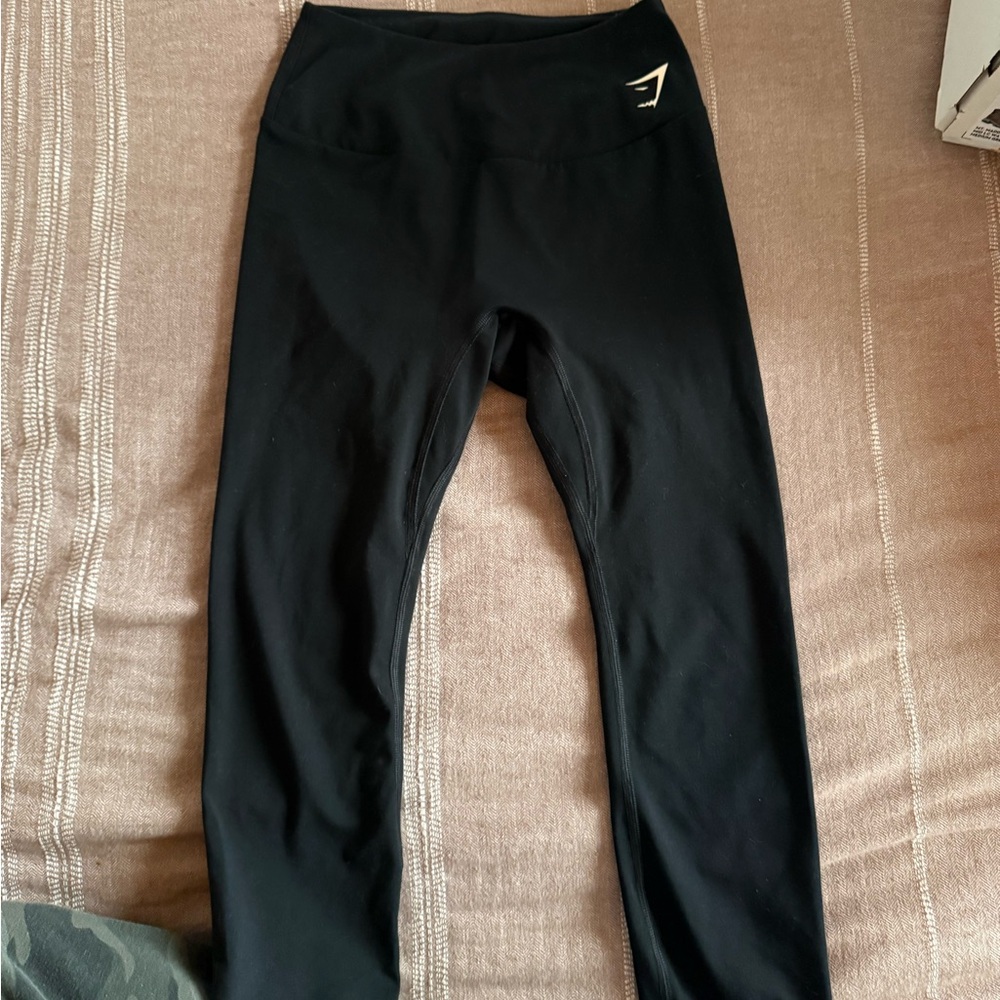 Gymshark 3/4 length Jet Black Leggings
